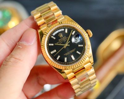 3A Factory ROLEX Day-date Replica with 904L Stainless Steel 904L Steel 2834 Movement 36*11MM Watch